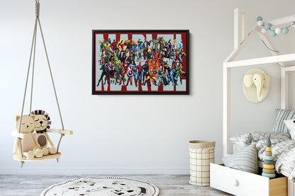Marvel Superheroes Universe Poster Comics Hand Made Posters Canvas Print Kids Gift Wall Art  Home Decor