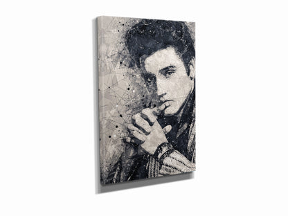 Elvis Presley Poster Singer Musician Geometrical Art Hand Made Posters Canvas Print Wall Art Home Decor