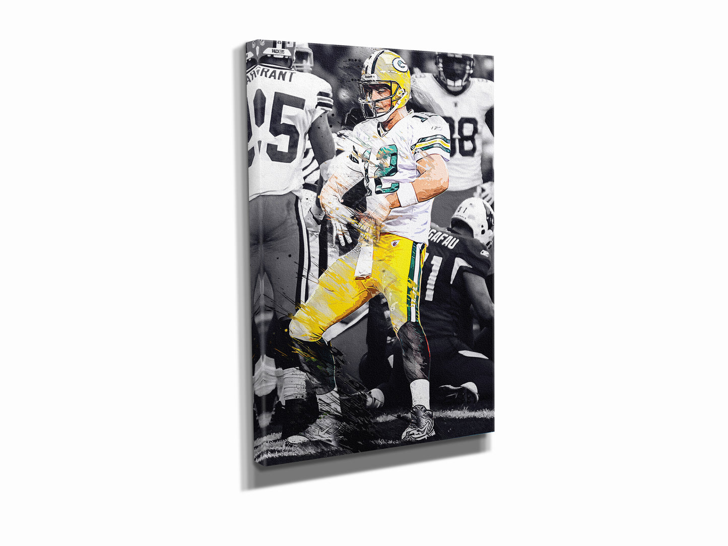 Aaron Rodgers Belt Celebration Poster Green Bay Packers Football Hand Made Posters Canvas Print Kids Wall Art Man Cave Gift Home Decor
