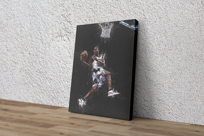 Allen Iverson vs Chicago Bulls Poster Philadelphia 76ers Basketball Hand Made Posters Canvas Print Wall Art Man Cave Gift Home Kids Decor