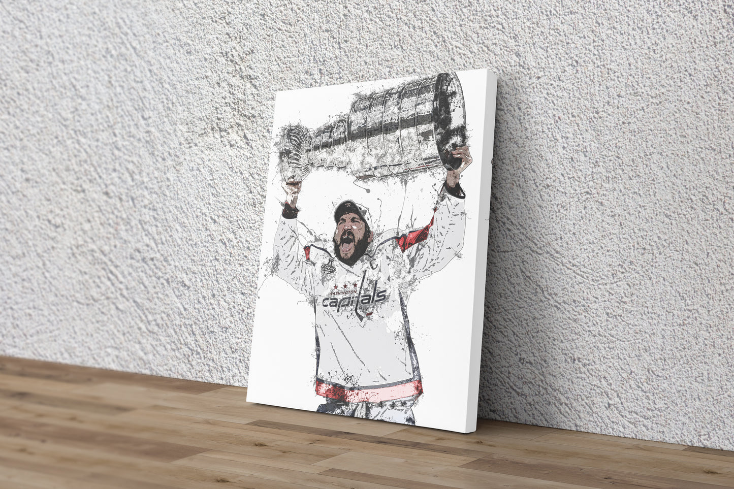 Alexander Ovechkin Poster Stanley Cup Washington Capitals Ice hockey Hand Made Posters Canvas Print Kids Wall Art Man Cave Gift Home Decor