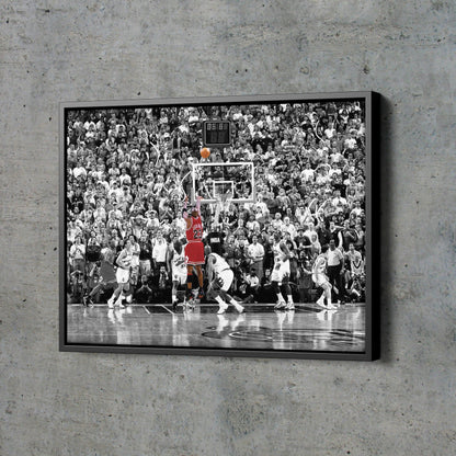 Michael Jordan The Last Shot Poster Chicago Bulls Basketball Hand Made Posters Canvas Print Wall Art Home Decor