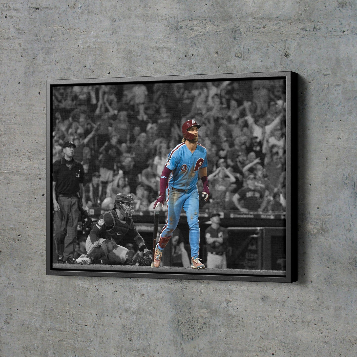 Bryce Harper walk-off Grand Slam Poster Philadelphia Phillies Baseball Hand Made Posters Canvas Print Wall Kids Art Man Cave Gift Home Decor