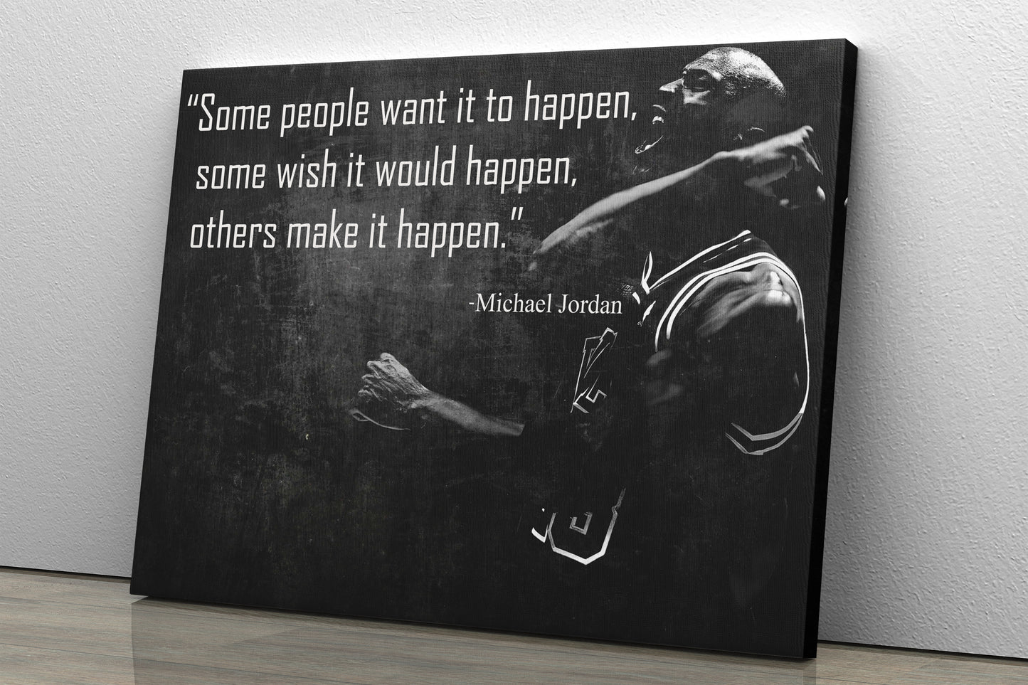 Michael Jordan Quote Poster Black and White Chicago Bulls Basketball Hand Made Posters Canvas Framed Print Wall Art Man Cave Gift Home Decor