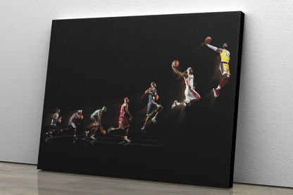 LeBron James Evolution Poster Los Angeles Lakers Basketball Hand Made Posters Canvas Print Kids Wall Art Man Cave Gift Home Decor