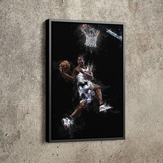 Allen Iverson vs Chicago Bulls Poster Philadelphia 76ers Basketball Hand Made Posters Canvas Print Wall Art Man Cave Gift Home Kids Decor