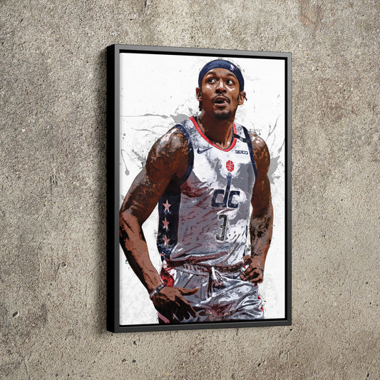 Bradley Beal Poster Washington Wizards Basketball Painting Hand Made Posters Canvas Print Wall Kids Art Man Cave Gift Home Decor