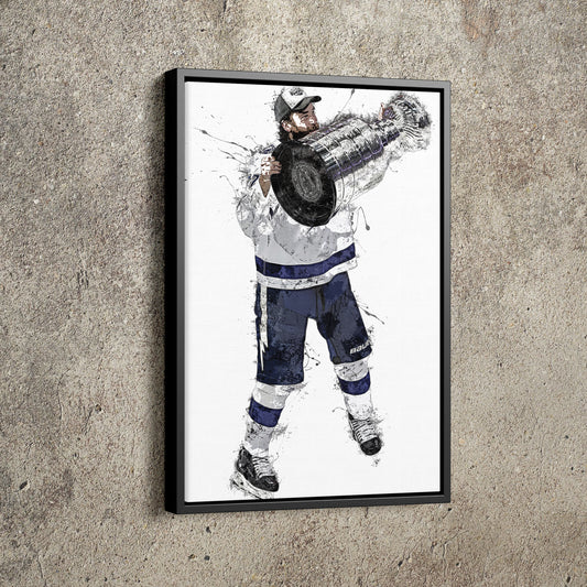 Victor Hedman Poster Stanley Cup Tampa Bay Lightning Ice hockey Hand Made Posters Canvas Print Kids Wall Art Man Cave Gift Home Decor