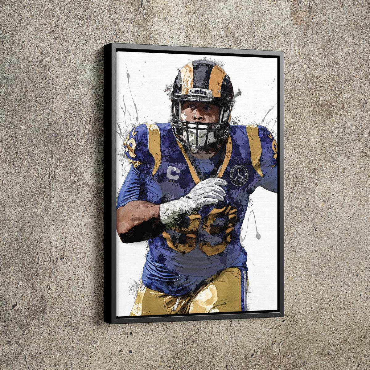 Aaron Donald Los Angeles Rams NFL Super Bowl Art Wall Room Poster - POSTER  20x30
