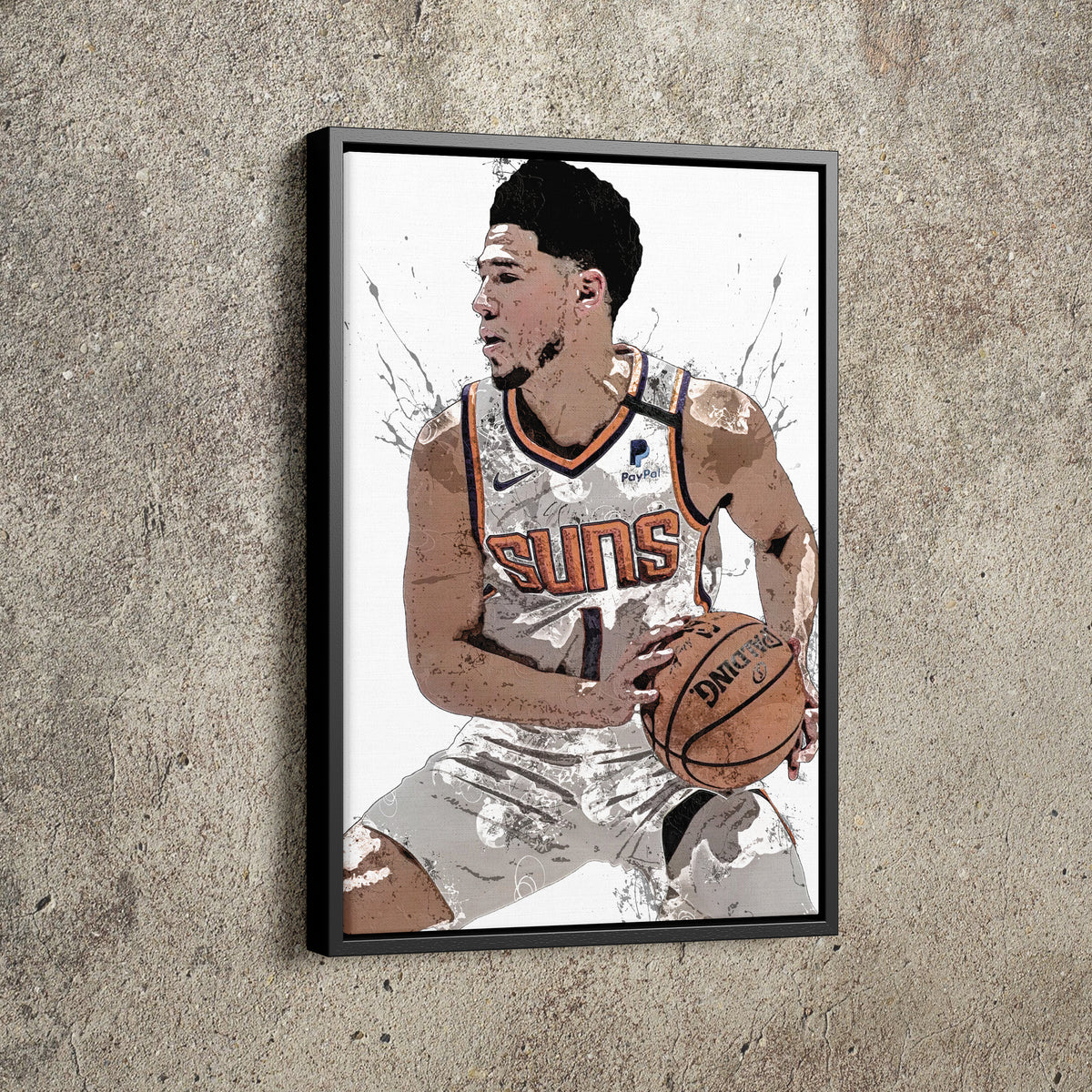 Devin Booker Poster Phoenix Suns Basketball Mid Century 