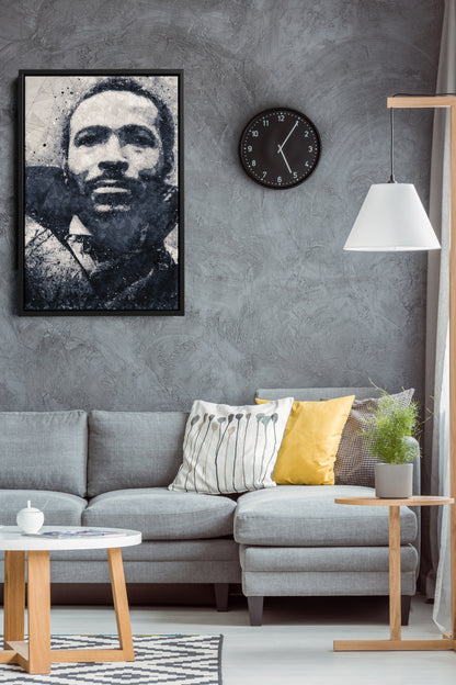 Marvin Gaye Poster Singer Geometrical Art Hand Made Posters Canvas Print Wall Art Home Decor