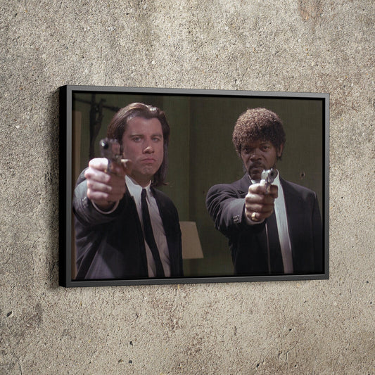 Pulp Fiction Poster Gangsta Movie Hand Made Posters Canvas Print Wall Art Home Decor