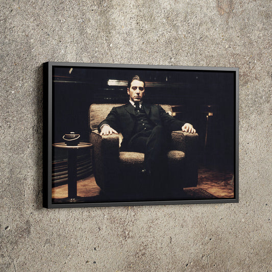 The Godfather Poster Michael Corleone Al Pacino Movie Hand Made Posters Canvas Print Wall Art Home Decor