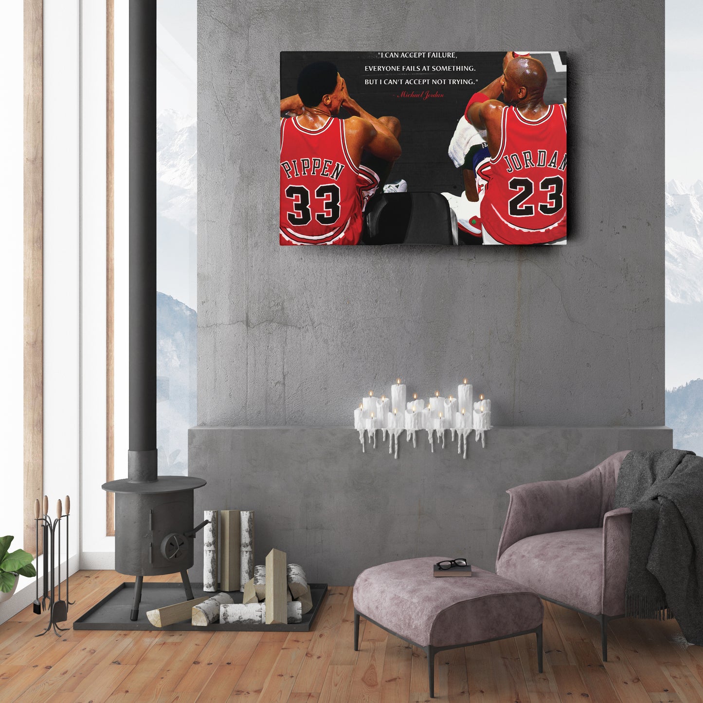 Michael Jordan & Scottie Pippen Poster – Chicago Bulls Canvas Wall Art Decor