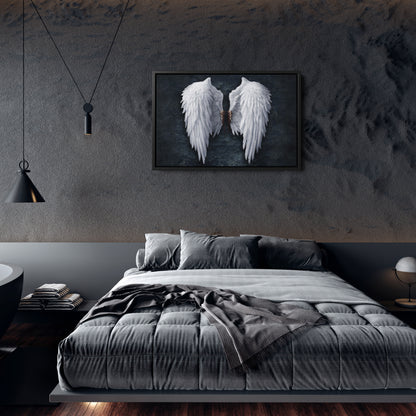 Banksy Angel Wings Canvas Wall Art Decor - Urban Street Art Poster