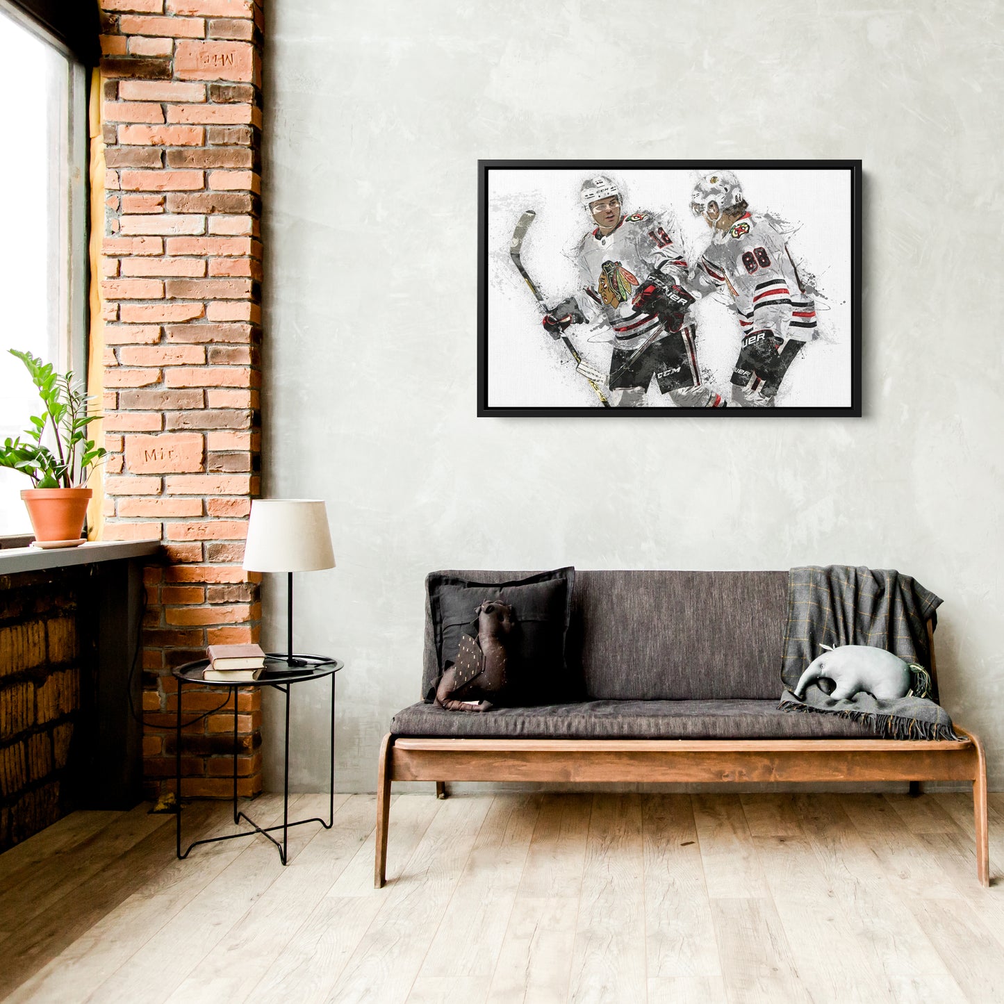 Alex DeBrincat & Patrick Kane Canvas Art – Detroit Red Wings Wall Decor