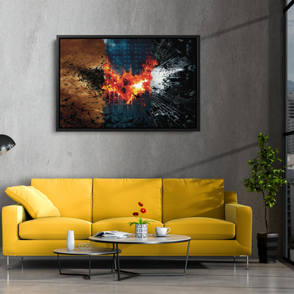 Batman Illustration Canvas Print – Joker Movie Wall Art for Superhero Home Decor