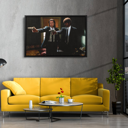 Pulp Fiction Canvas – Vincent & Jules Gangsta Movie Wall Art for Home Decor