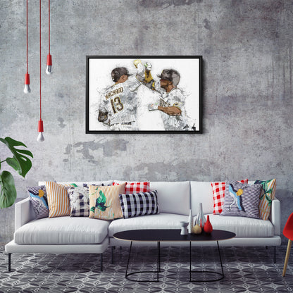 Manny Machado & Juan Soto Canvas Art – San Diego Padres Wall Decor