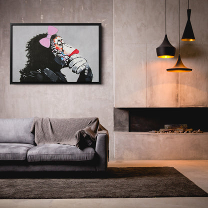 Banksy Female DJ Canvas – Street Art for Modern Wall Decor
