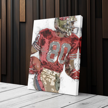 Jerry Rice Canvas Art – San Francisco 49ers Wall Decor