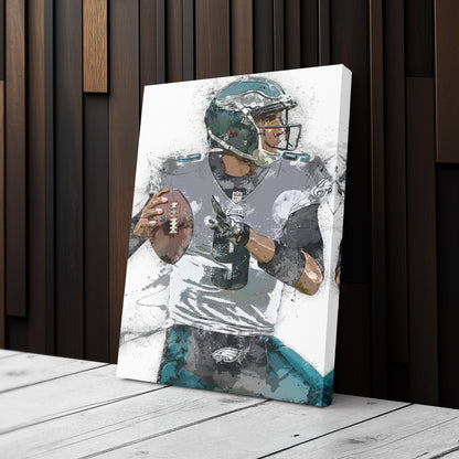 Nick Foles Canvas Art – Philadelphia Eagles Wall Decor
