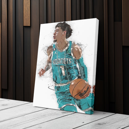 LaMelo Ball Canvas Art – Charlotte Hornets Wall Decor