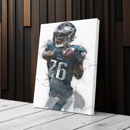 Saquon Barkley Canvas Art - Philadelphia Eagles Wall Decor