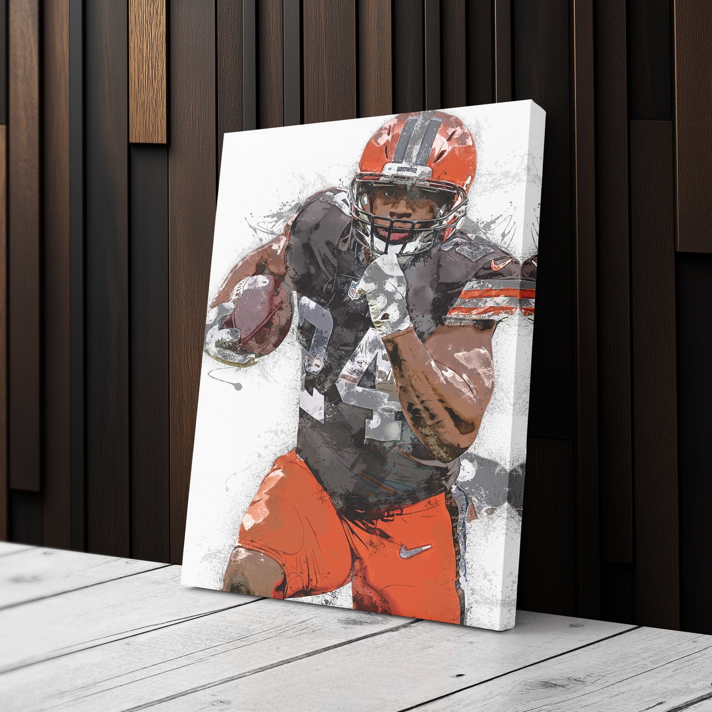 Nick Chubb Canvas Art – Cleveland Browns Wall Decor