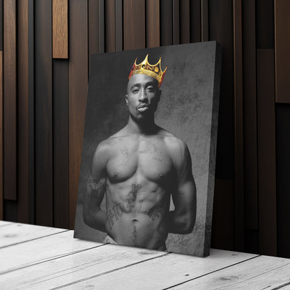 Tupac Illustration Canvas – Rap Legend Wall Art Decor