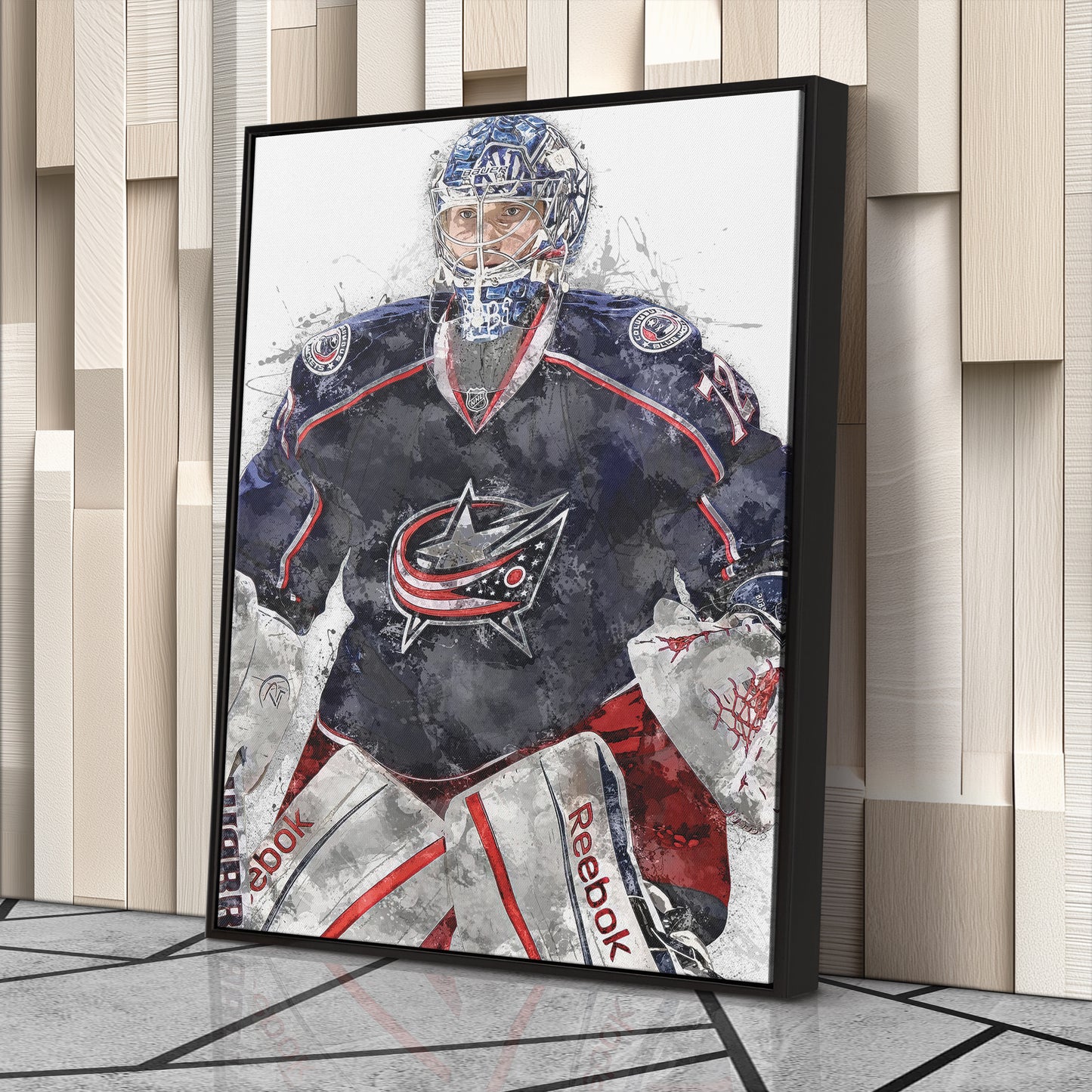 Sergei Bobrovsky Canvas Art – Columbus Blue Jackets Wall Decor