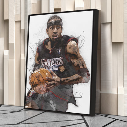 Allen Iverson Canvas Art – Philadelphia 76ers Wall Decor