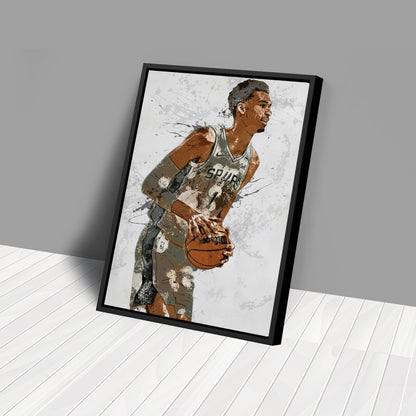Victor Wembanyama Poster San Antonio Spurs NBA Painting Hand Made Posters Canvas Print Kids Wall Art Home Man Cave Gift Decor