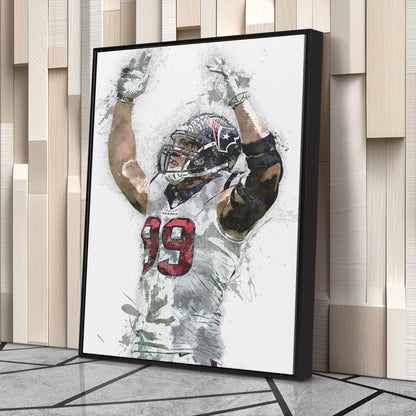 J.J. Watt Canvas Art – Houston Texans Wall Decor