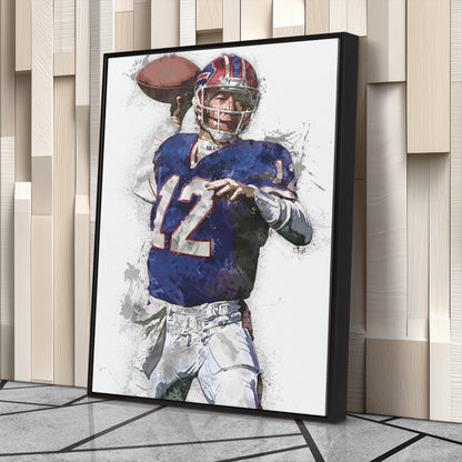 Jim Kelly Canvas Art – Buffalo Bills Wall Decor