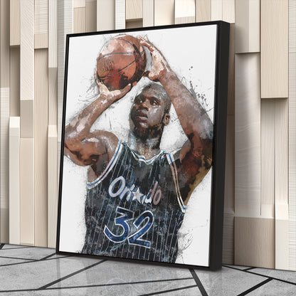 Shaquille O'Neal Canvas Art – Orlando Magic Wall Decor