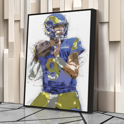 Matthew Stafford Canvas Art – Los Angeles Rams Wall Decor