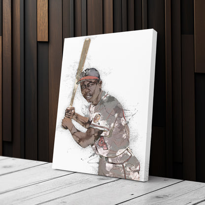 Hank Aaron Canvas Art – Atlanta Braves Wall Decor