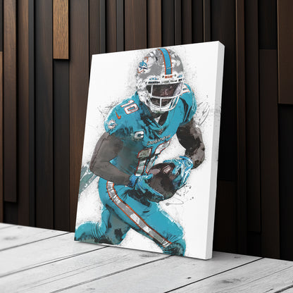 Tyreek Hill Canvas Art – Miami Dolphins Wall Decor
