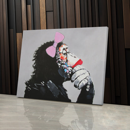 Banksy Female DJ Canvas – Street Art for Modern Wall Decor