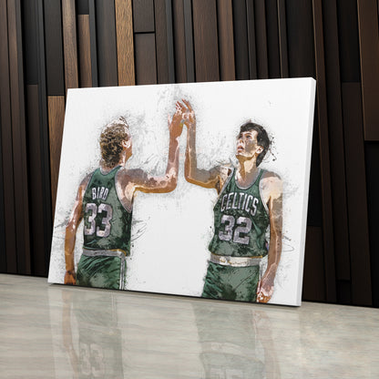 Larry Bird & Kevin McHale Canvas Art – Boston Celtics Wall Decor