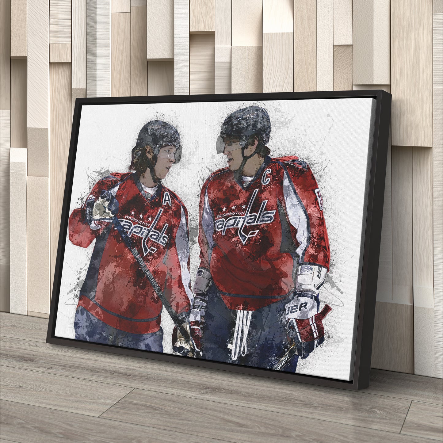Alex Ovechkin & Nicklas Backstrom Canvas Art – Washington Capitals Wall Decor