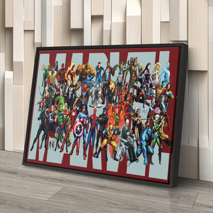 Marvel Superheroes Canvas Wall Art – Comics Print for Kids