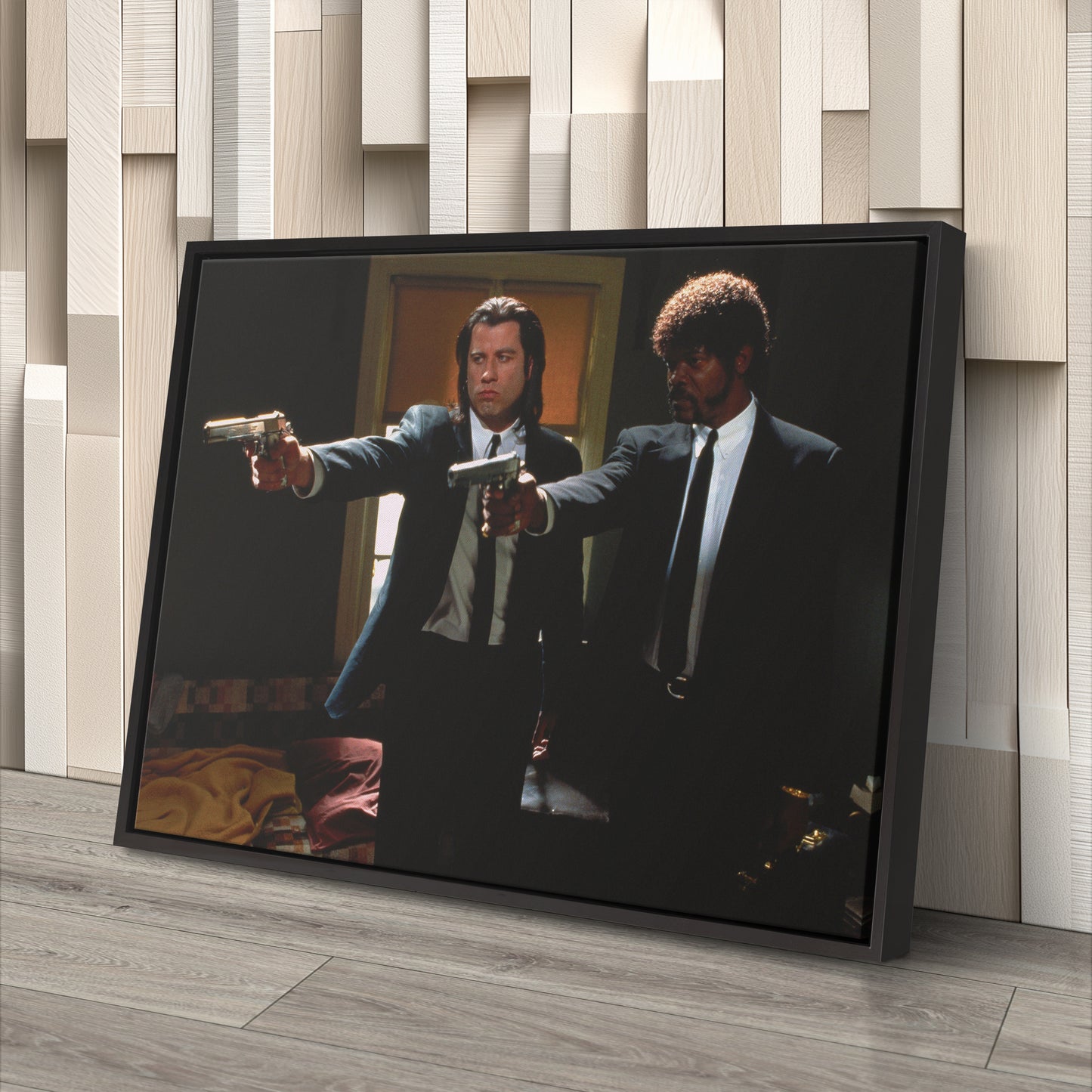 Pulp Fiction Canvas – Vincent & Jules Gangsta Movie Wall Art for Home Decor