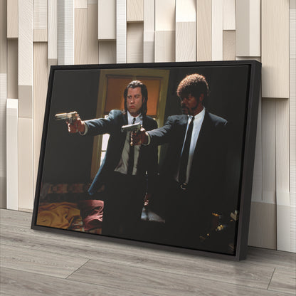 Pulp Fiction Canvas – Vincent & Jules Gangsta Movie Wall Art for Home Decor