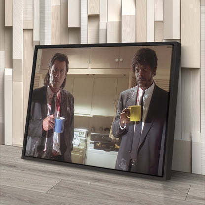 Pulp Fiction Coffee Scene Canvas – Tarantino Movie Wall Art