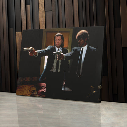 Pulp Fiction Canvas – Vincent & Jules Gangsta Movie Wall Art for Home Decor