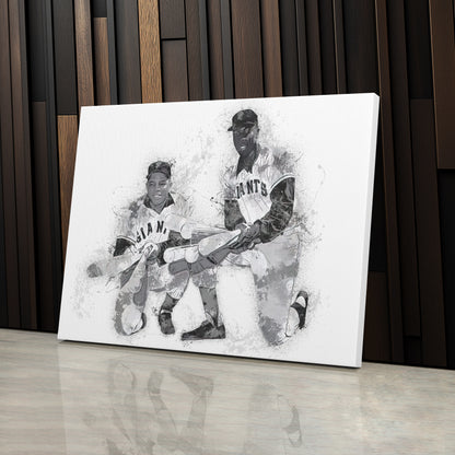 Willie Mays & Willie McCovey Canvas Art – San Francisco Giants Wall Decor