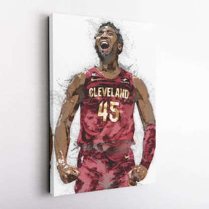 Donovan Mitchell Canvas Art – Cleveland Cavaliers Wall Decor