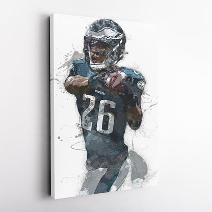 Saquon Barkley Canvas Art - Philadelphia Eagles Wall Decor